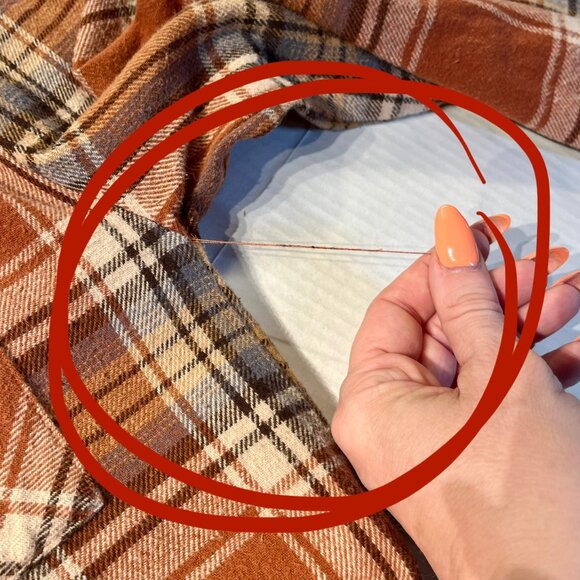 Dizzy Lizzy Flannel Tunic Shirt Dress Size Medium Autumnal Plaid Boho Hay Ride - Picture 12 of 12